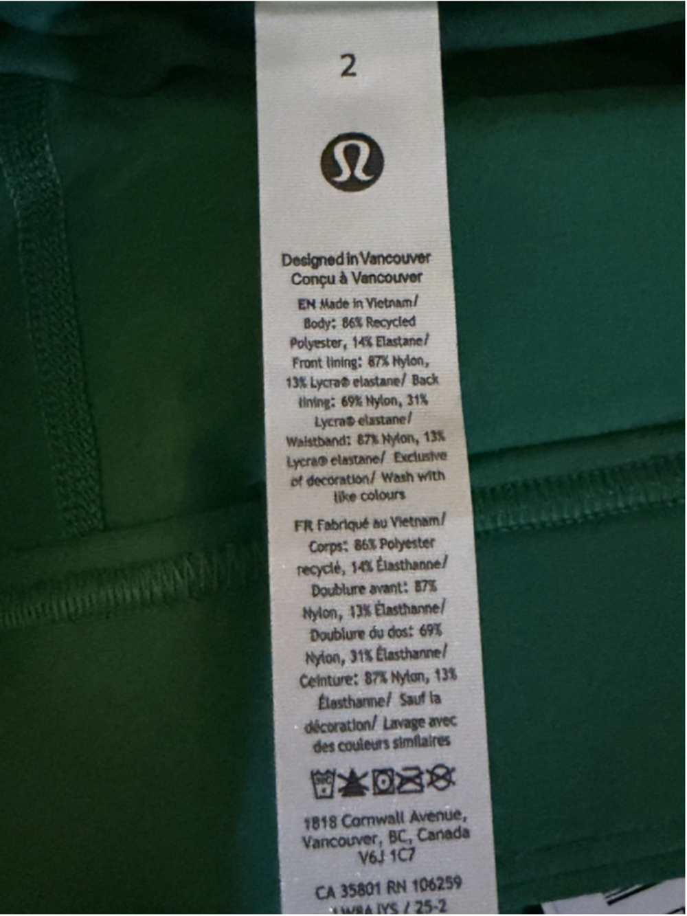 LULULEMON REPLEAT HR TENNIS SKIRT/SKORT RACEWAY GREEN SIZE 2 - Picture 7 of 7